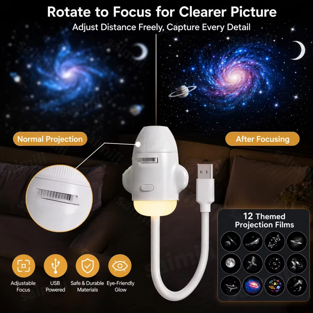 Portable USB Galaxy Aurora Pro - đánh giá và giá Planetarium Projector Home